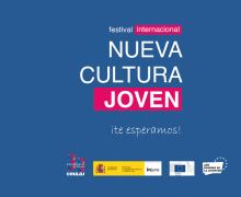 Cartel con los logos de Injuve, CEULAJ, Ministerio de Derechos Sociales, Comisión Europea y Agenda 2030 y Año Europeo de la Juventud